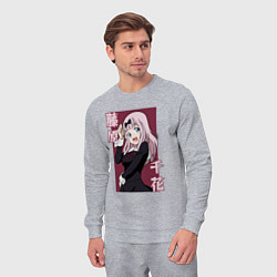 Костюм хлопковый мужской Милая Фудзивара, цвет: меланж — фото 2