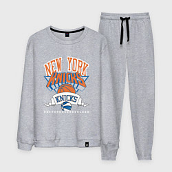 Костюм хлопковый мужской NEW YORK KNIKS NBA, цвет: меланж