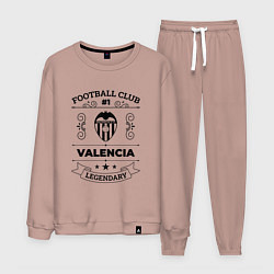 Костюм хлопковый мужской Valencia: Football Club Number 1 Legendary, цвет: пыльно-розовый