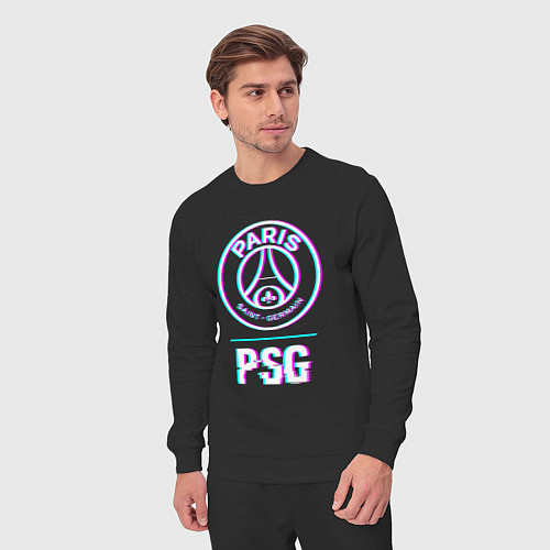 Мужской костюм PSG FC в стиле Glitch / Черный – фото 3
