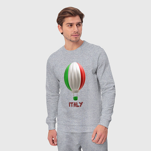 Мужской костюм 3d aerostat Italy flag / Меланж – фото 3