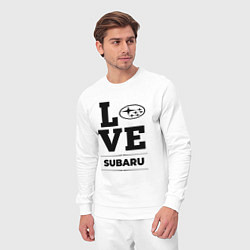 Костюм хлопковый мужской Subaru Love Classic, цвет: белый — фото 2