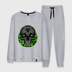 Костюм хлопковый мужской SKULL TOXIC, цвет: меланж