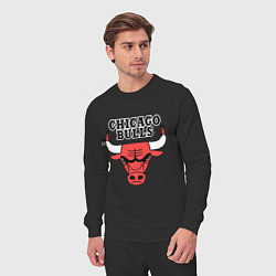 Костюм хлопковый мужской Chicago Bulls, цвет: черный — фото 2