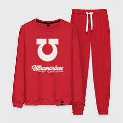 Костюм хлопковый мужской Ультрамарины винтаж лого, цвет: красный
