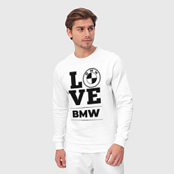 Костюм хлопковый мужской BMW love classic, цвет: белый — фото 2