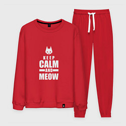 Костюм хлопковый мужской Stray - Keep Calm, цвет: красный