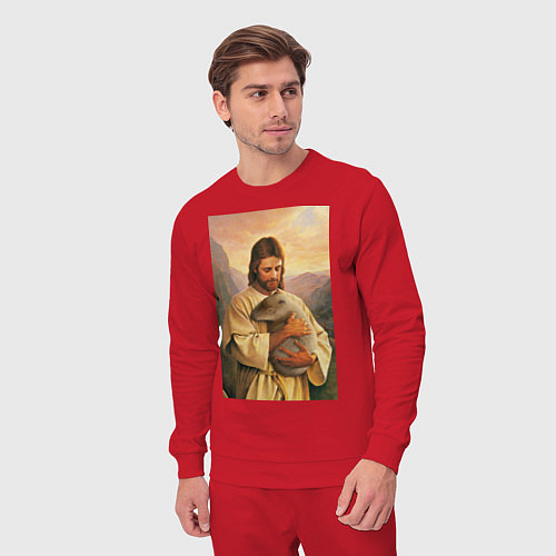 Мужской костюм Иисус и капибара / Красный – фото 3