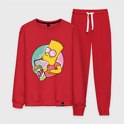 Мужской костюм Барт Симпсон пьёт лимонад