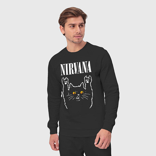 Мужской костюм Nirvana rock cat / Черный – фото 3