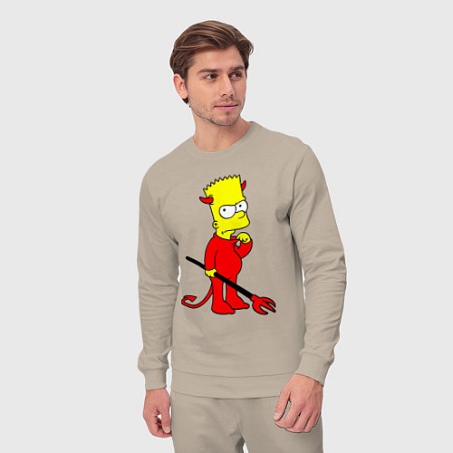 Мужской костюм Bart Simpson - devil / Миндальный – фото 3