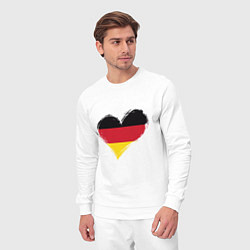 Костюм хлопковый мужской Сердце - Германия, цвет: белый — фото 2