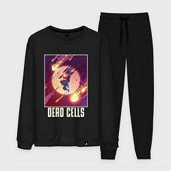 Костюм хлопковый мужской Летящий безымянный герой, цвет: черный