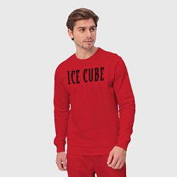Костюм хлопковый мужской Ice Cube - logo, цвет: красный — фото 2