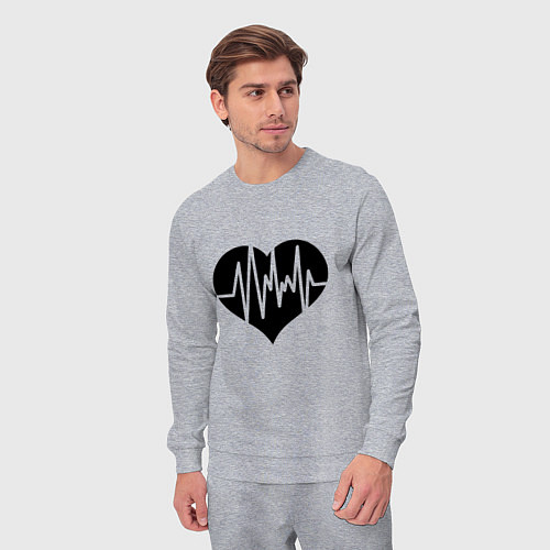 Мужской костюм Кардиограмма сердца / Меланж – фото 3