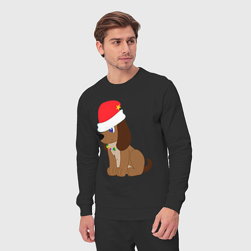 Мужской костюм Праздничный пёсик / Черный – фото 3