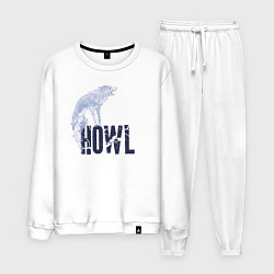 Костюм хлопковый мужской Howl - вой, цвет: белый