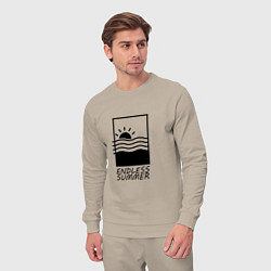 Костюм хлопковый мужской Endless Summer, цвет: миндальный — фото 2