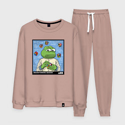Костюм хлопковый мужской Pepe brainshtorm, цвет: пыльно-розовый