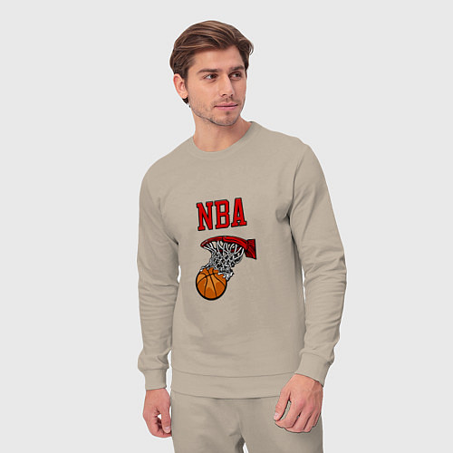 Мужской костюм Basketball - NBA logo / Миндальный – фото 3