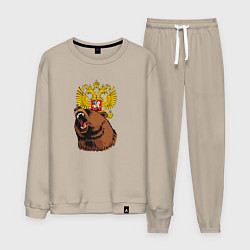 Мужской костюм Патриотичный медведь на фоне герба