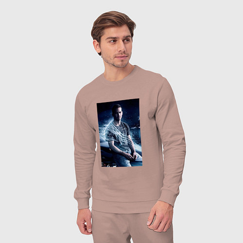 Мужской костюм Пол Уокер на капоте / Пыльно-розовый – фото 3