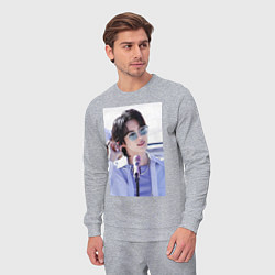 Костюм хлопковый мужской Мировой красавчик Джин, цвет: меланж — фото 2