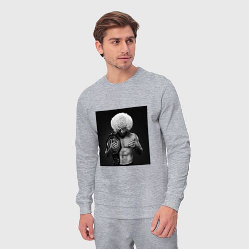 Мужской костюм Хабиб Нурмагомедов чемпион / Меланж – фото 3