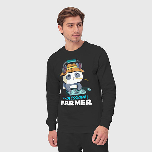 Мужской костюм Professional Farmer - панда геймер / Черный – фото 3
