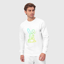 Костюм хлопковый мужской Love - Rabbit, цвет: белый — фото 2