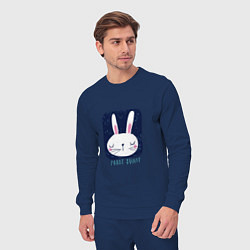 Костюм хлопковый мужской Funny - Bunny, цвет: тёмно-синий — фото 2