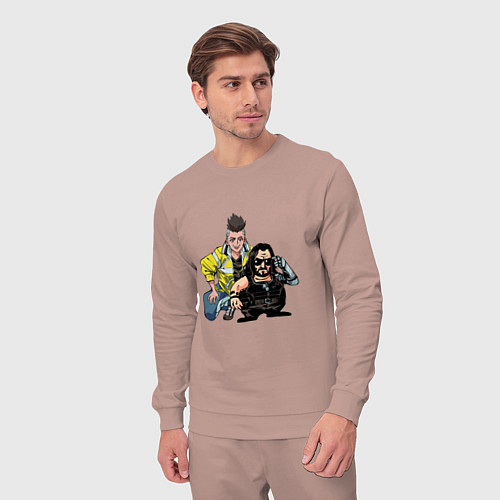 Мужской костюм Дэвид и Сильверхенд - Киберпанк / Пыльно-розовый – фото 3