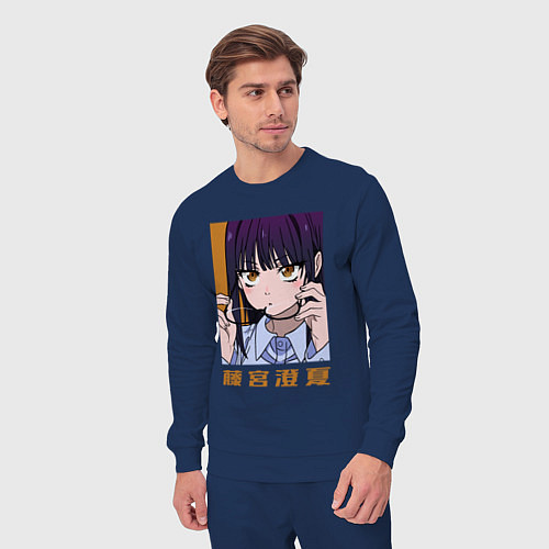 Мужской костюм Фудзимия / Тёмно-синий – фото 3