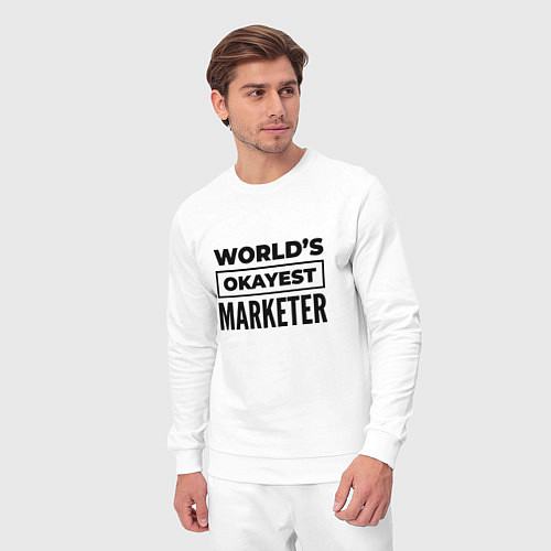 Мужской костюм The worlds okayest marketer / Белый – фото 3