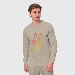 Костюм хлопковый мужской Солнечный кролик, цвет: миндальный — фото 2