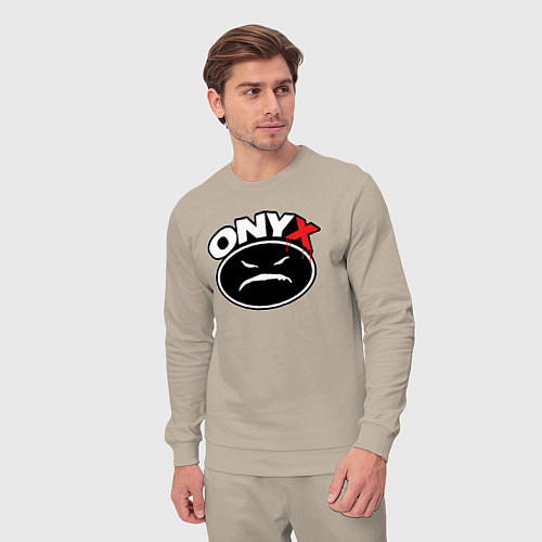 Мужской костюм Onyx - black logo / Миндальный – фото 3