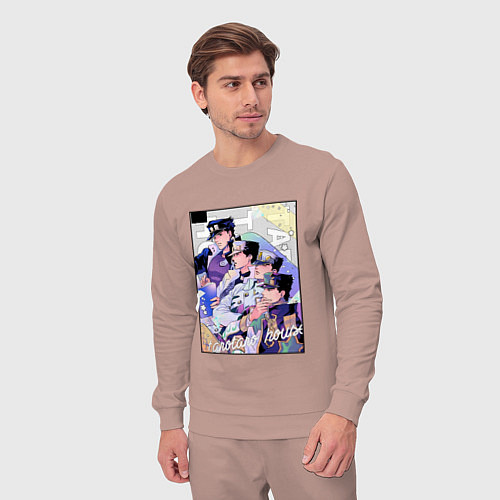 Мужской костюм Этапы жизни Джотаро- JoJO / Пыльно-розовый – фото 3