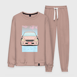 Костюм хлопковый мужской Toyota Altezza stance, цвет: пыльно-розовый