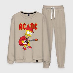 Мужской костюм AC DC Барт Симпсон