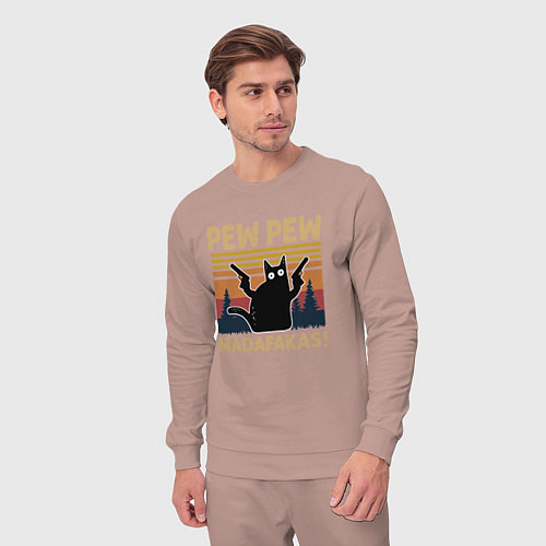 Мужской костюм Кот с пистолетами - Madafakas / Пыльно-розовый – фото 3