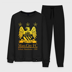 Костюм хлопковый мужской Manchester City gold, цвет: черный