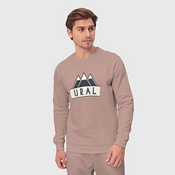 Костюм хлопковый мужской URAL, цвет: пыльно-розовый — фото 2