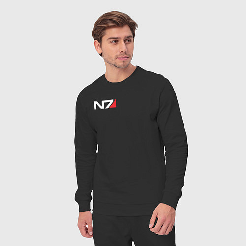 Мужской костюм Логотип N7 / Черный – фото 3
