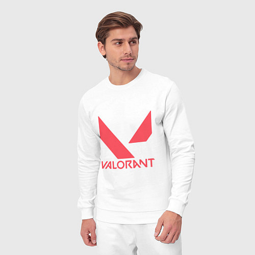 Мужской костюм Valorant - logo / Белый – фото 3