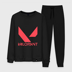 Костюм хлопковый мужской Valorant - logo, цвет: черный