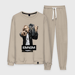 Костюм хлопковый мужской Eminem boombox, цвет: миндальный