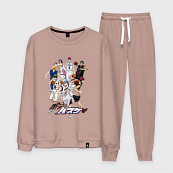 Костюм хлопковый мужской Персонажи баскетбол Куроко, цвет: пыльно-розовый