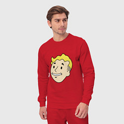 Костюм хлопковый мужской Vault boy head, цвет: красный — фото 2