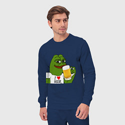 Костюм хлопковый мужской Drink Pepe, цвет: тёмно-синий — фото 2