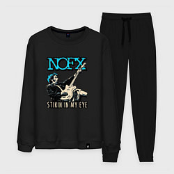 Костюм хлопковый мужской Nofx панк рок группа, цвет: черный